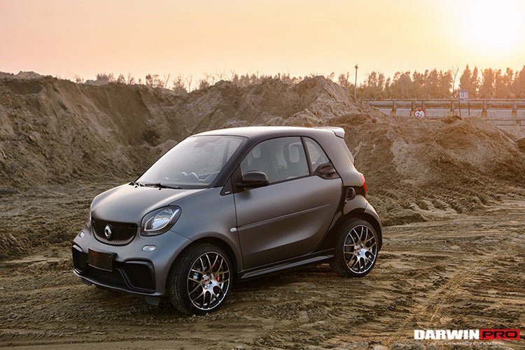 2016 - 2020 Smart Fortwo 453 BKSS Style Partial Carbon Fiber Side Skirts